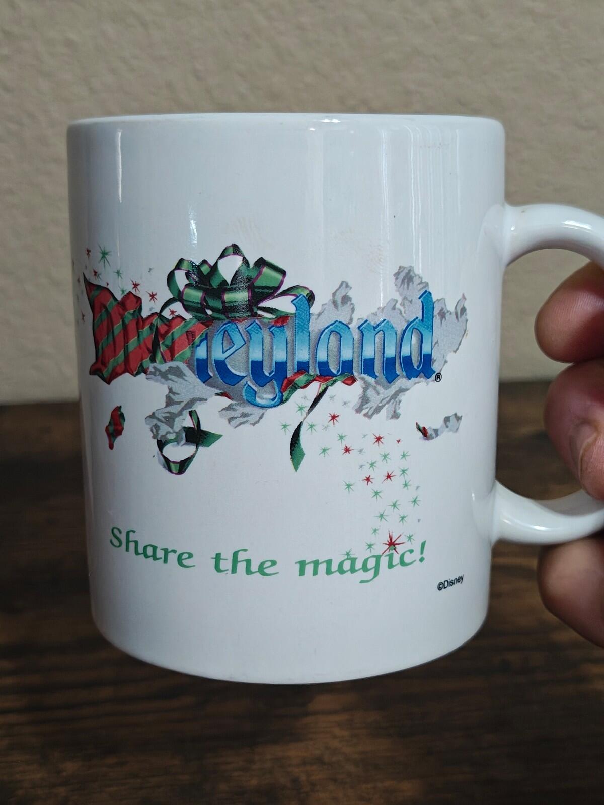 1997 Disneyland "Share The Magic" 11 oz White Ceramic Mug