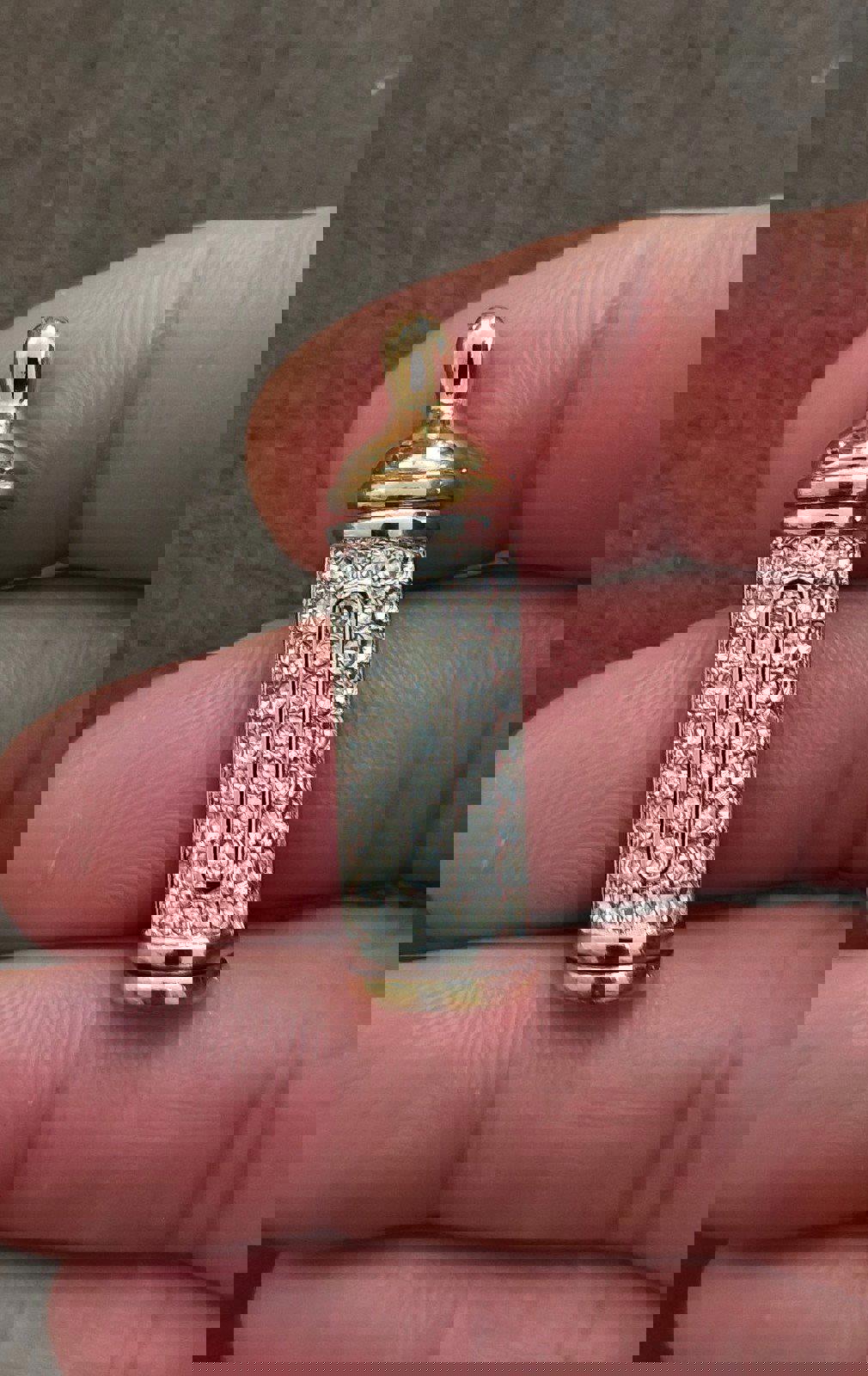 Beautiful Rare Signed Swarovski Baby Bottle Gold Tone Brooch Pin