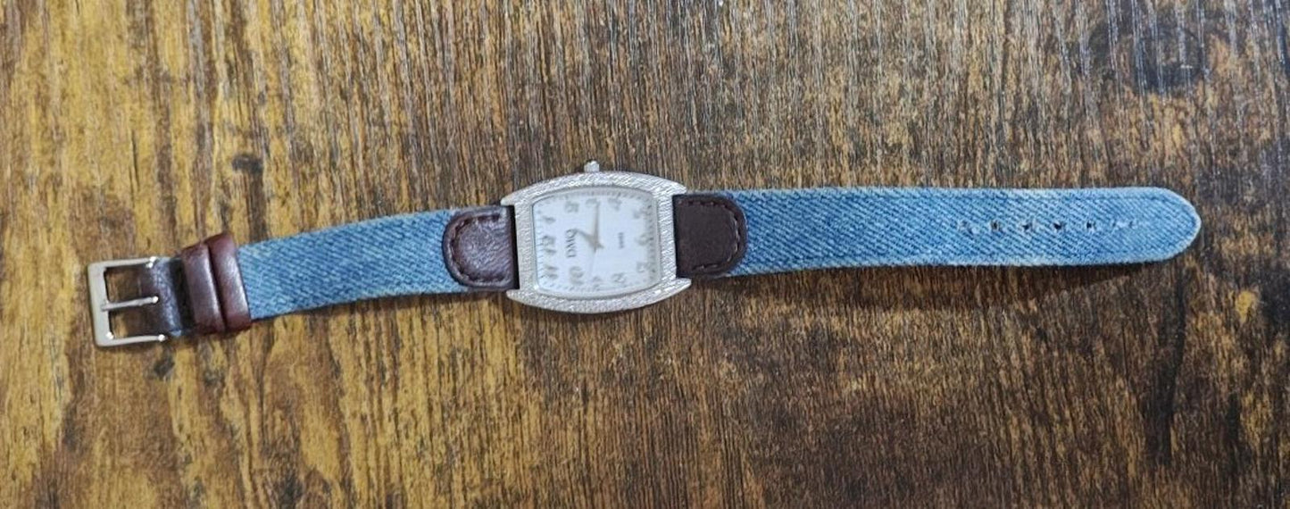 1990s DMQ Quartz Ladies' Swiss Watch With Crystal Accented Bezel