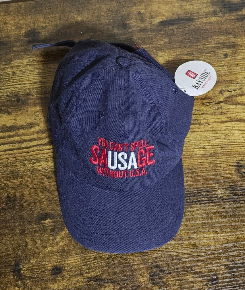 Funny Sausage USA Adjustable Blue Cap New With Tags.