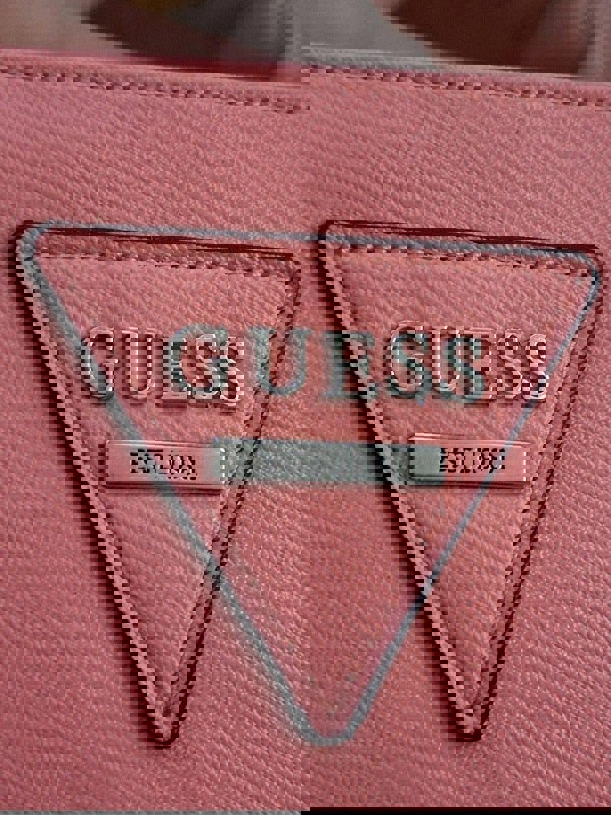 Pretty Pink Guess Faux Leather Wallet/Clutch Pouch/Card Holder/Coin Purse Keycha