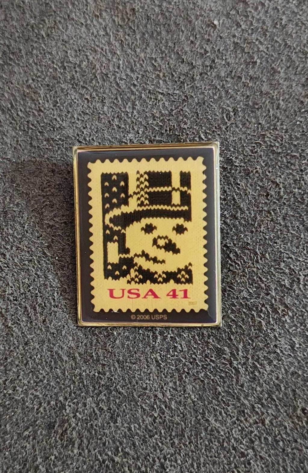 2006 USPS Holiday Knits Frosty The Snowman Gold Tone Pin