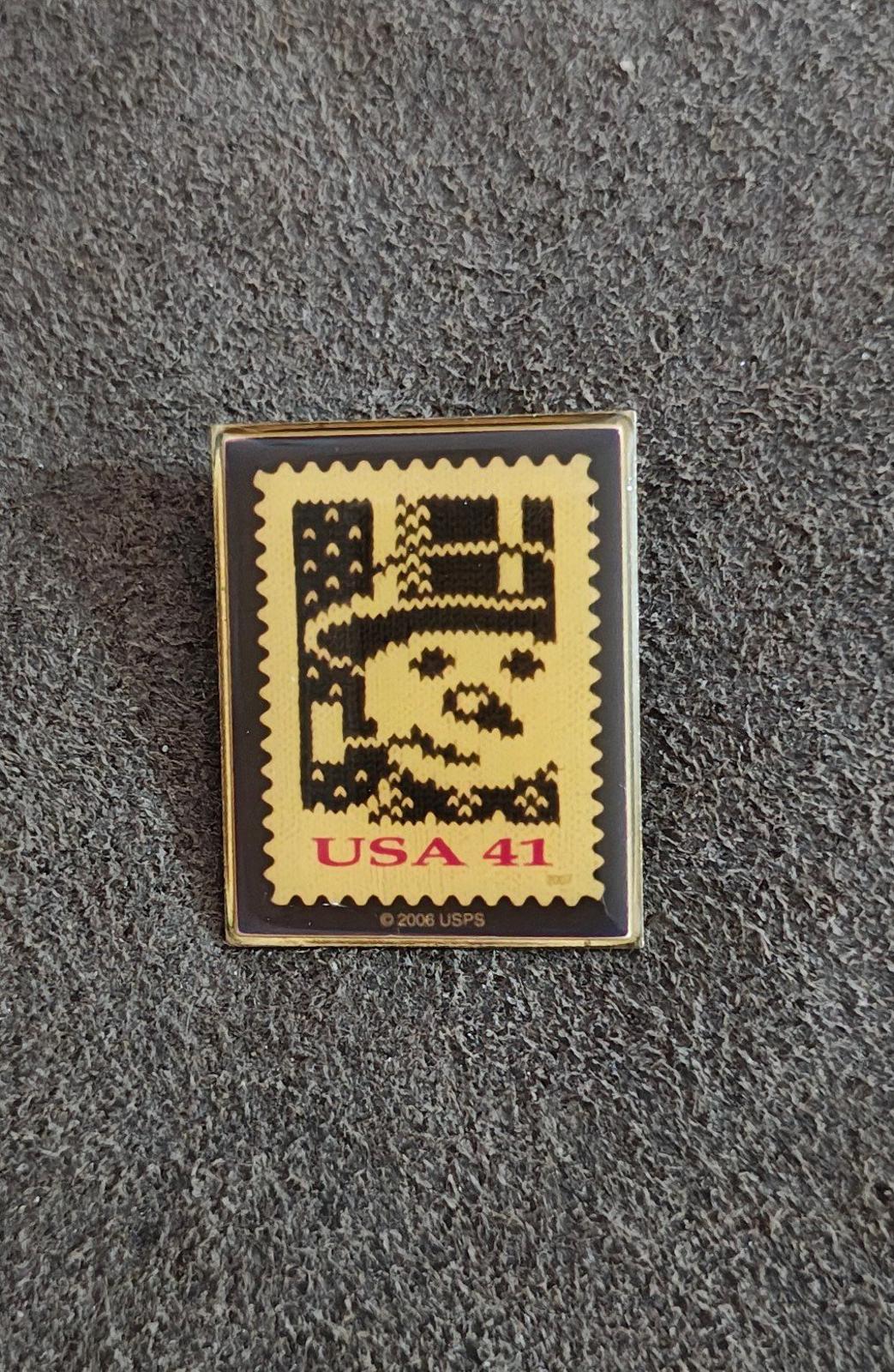 2006 USPS Holiday Knits Frosty The Snowman Gold Tone Pin