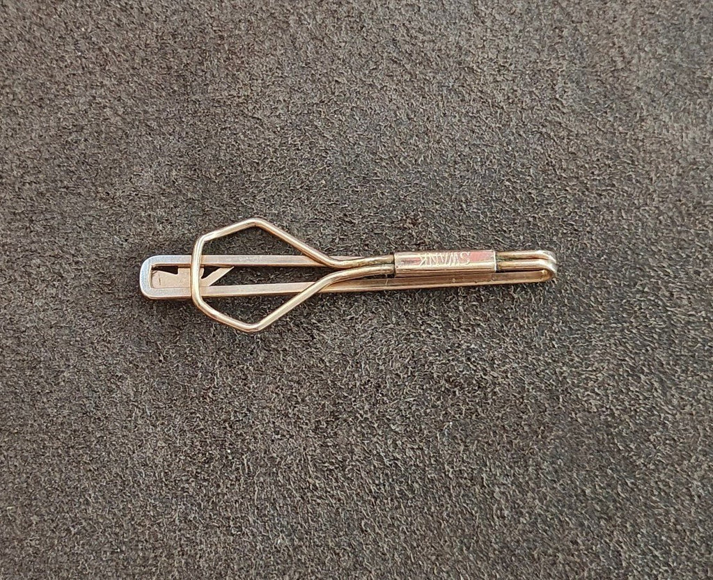 1950s Swank Golf Ball & Club Gold Tone Tie Clip
