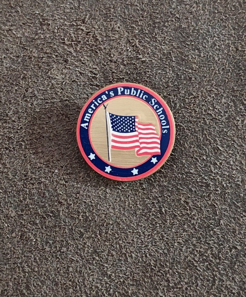 1980s America's Public Schools" Gold Tone Enamel Pin