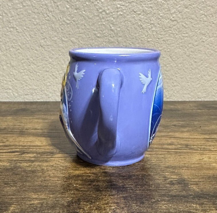 Disney 3D Embossed Cinderella Purple Blue, & White Ceramic Mug - Trinketmania-LV