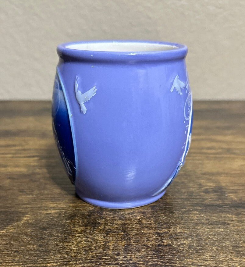 Disney 3D Embossed Cinderella Purple Blue, & White Ceramic Mug - Trinketmania-LV