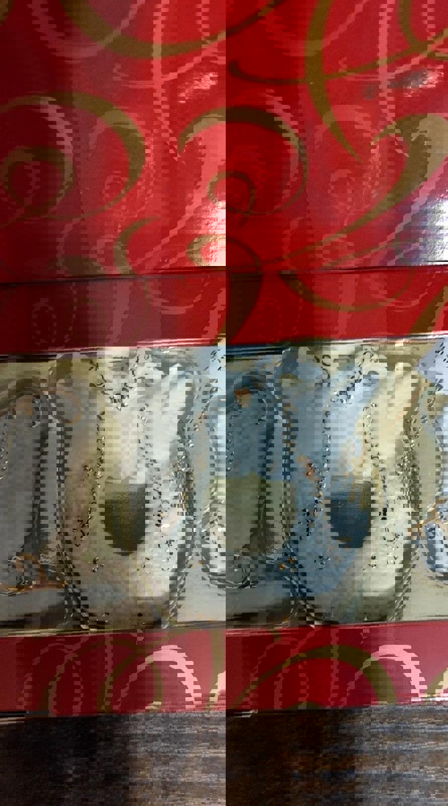 2001 Avon Exclusive Set of 3 Bisque Porcelain Ornaments