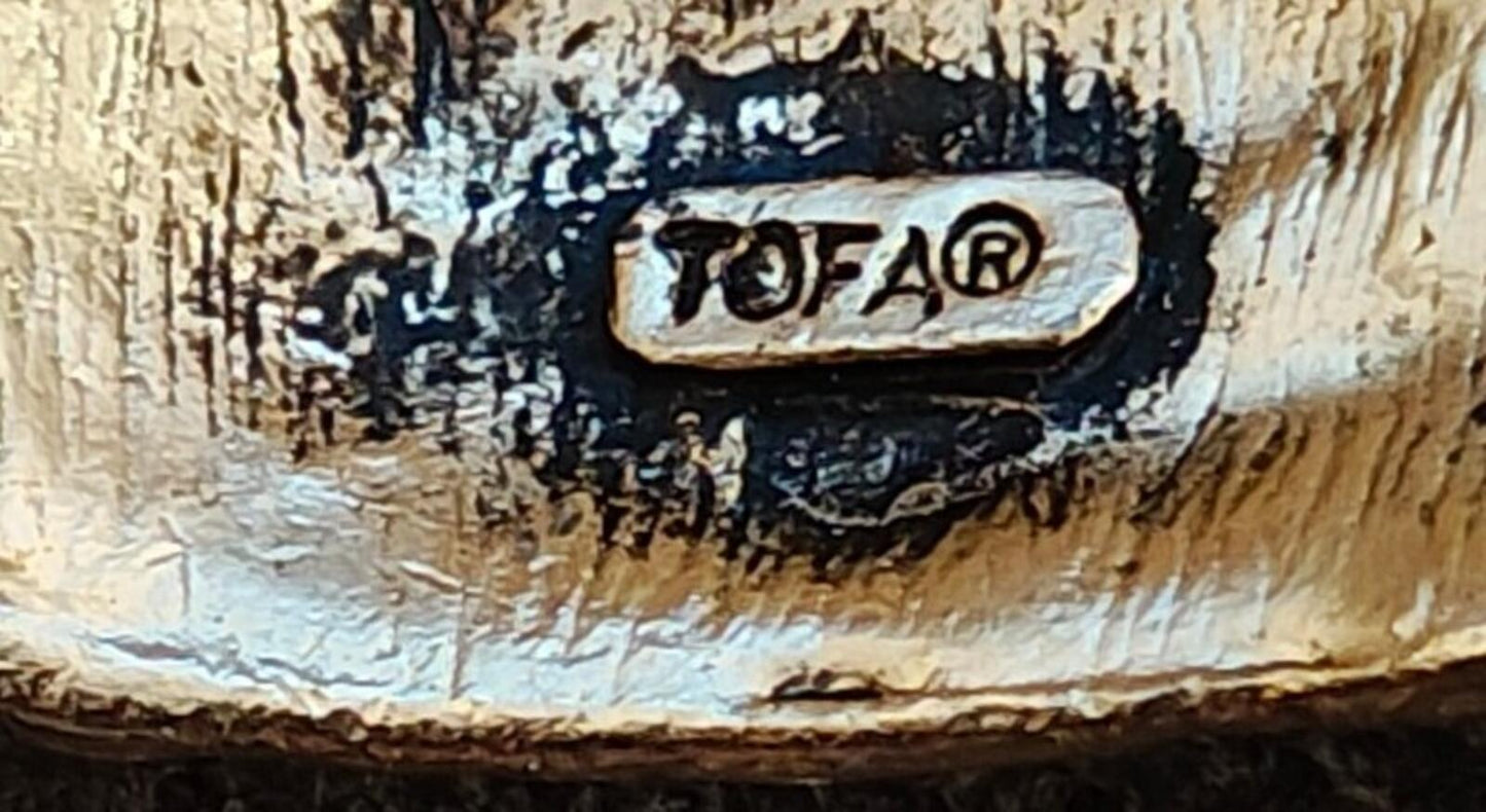 1990s Signed TOFA Gold Tone Noah's Ark Brooch