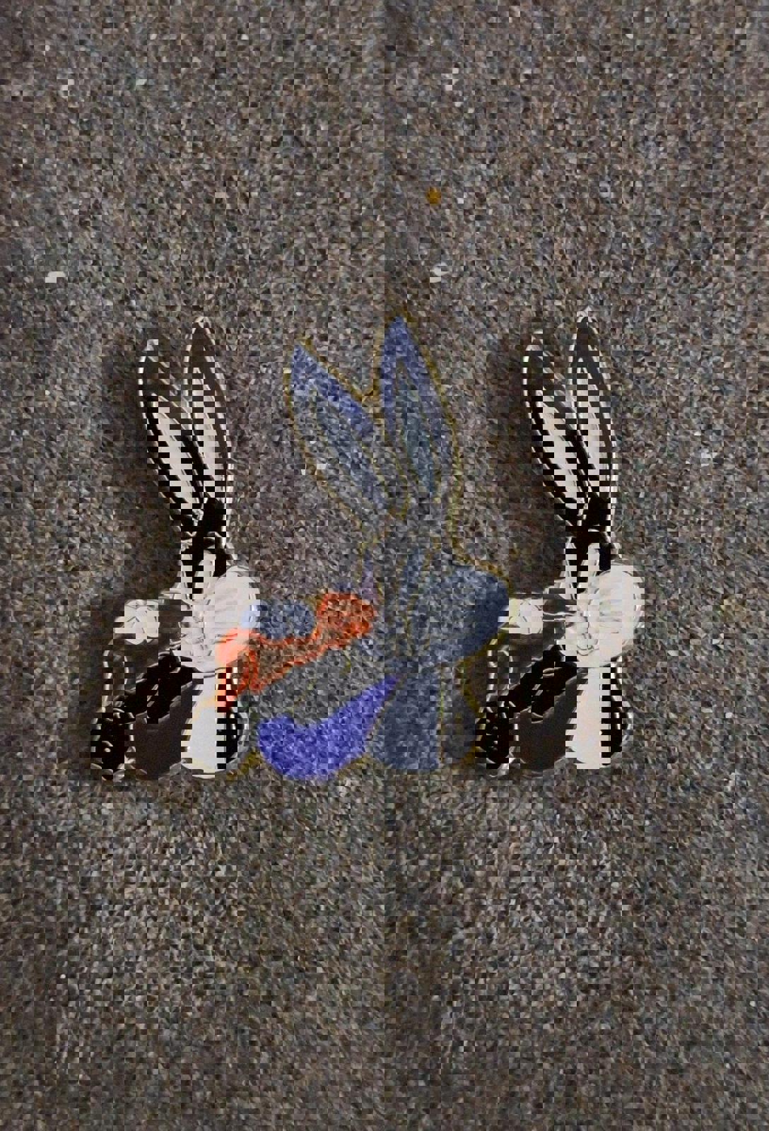 1980's Bugs Bunny Eating A Carrot Enamel Pin