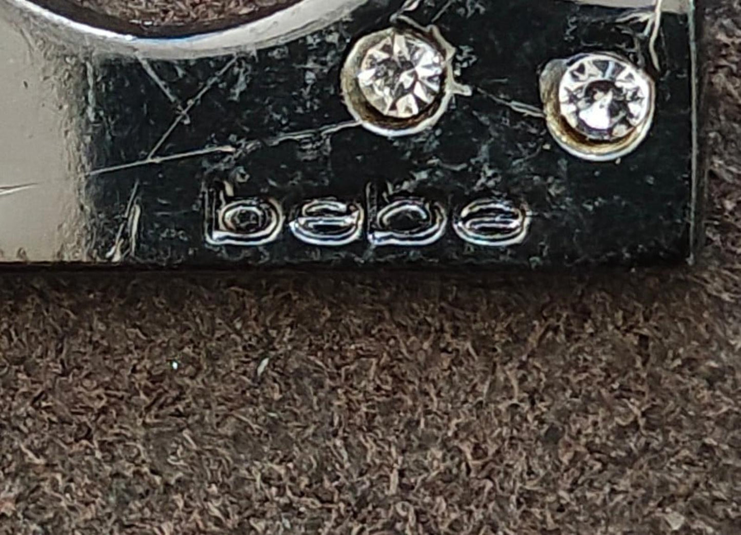 Y2K Vintage Bebe Gunmetal With Crystals Letter "B" initial Keychain