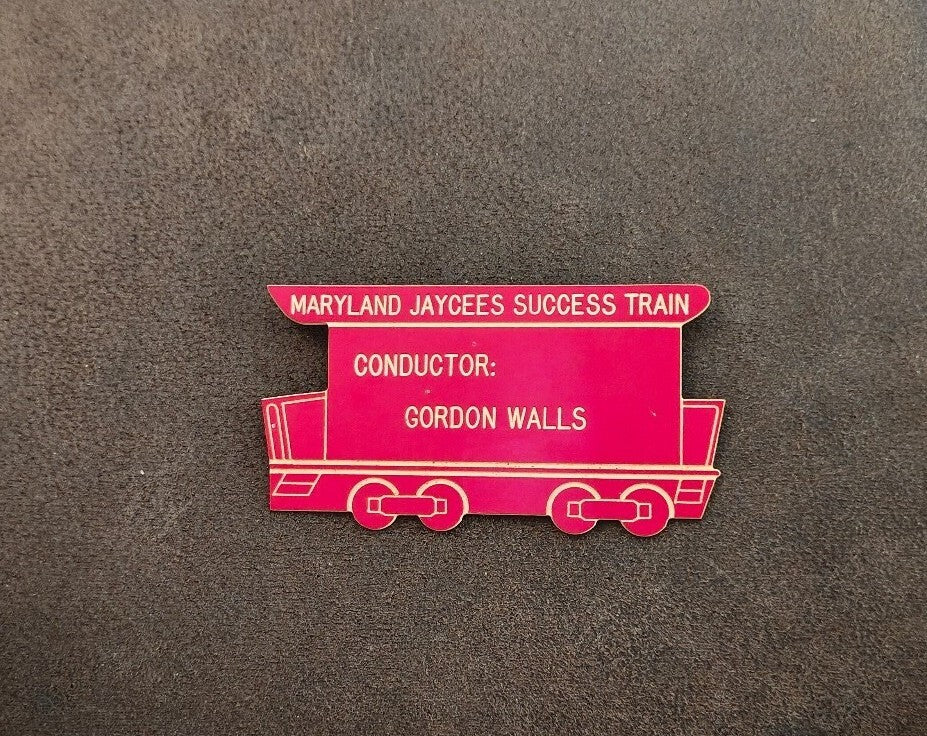 1970s/80s Maryland Jaycees Large Red Plastic Pin
