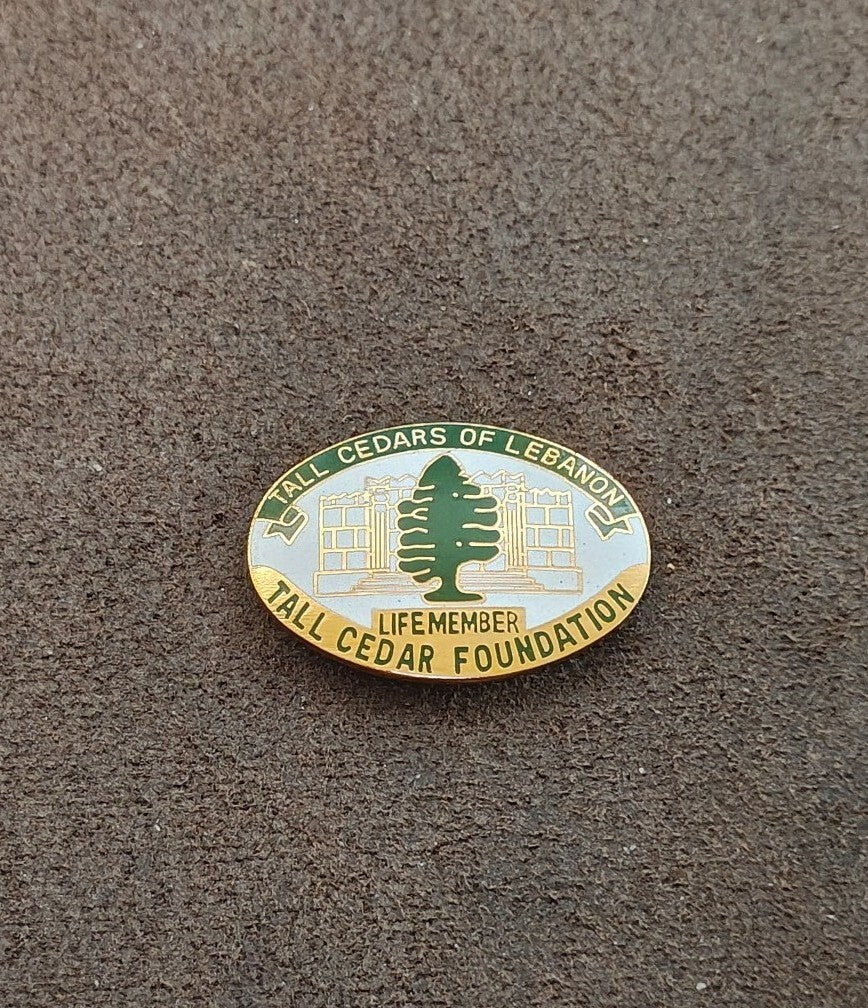 1980s Gold Tone Tall Cedars Of Lebanon Life Member Tall Cedar Foundation Pin