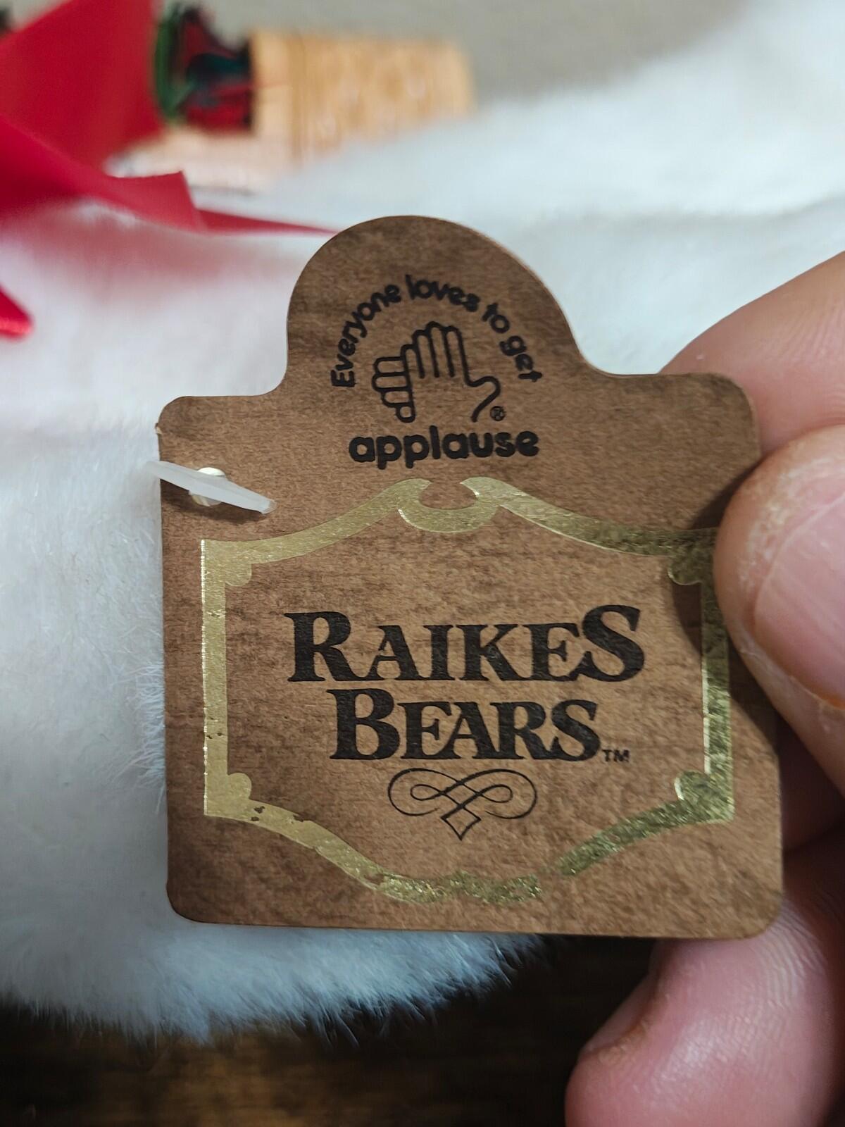 1993  Applause Alvin Bear from the Robert Raikes Sixth Christmas Edition Plush