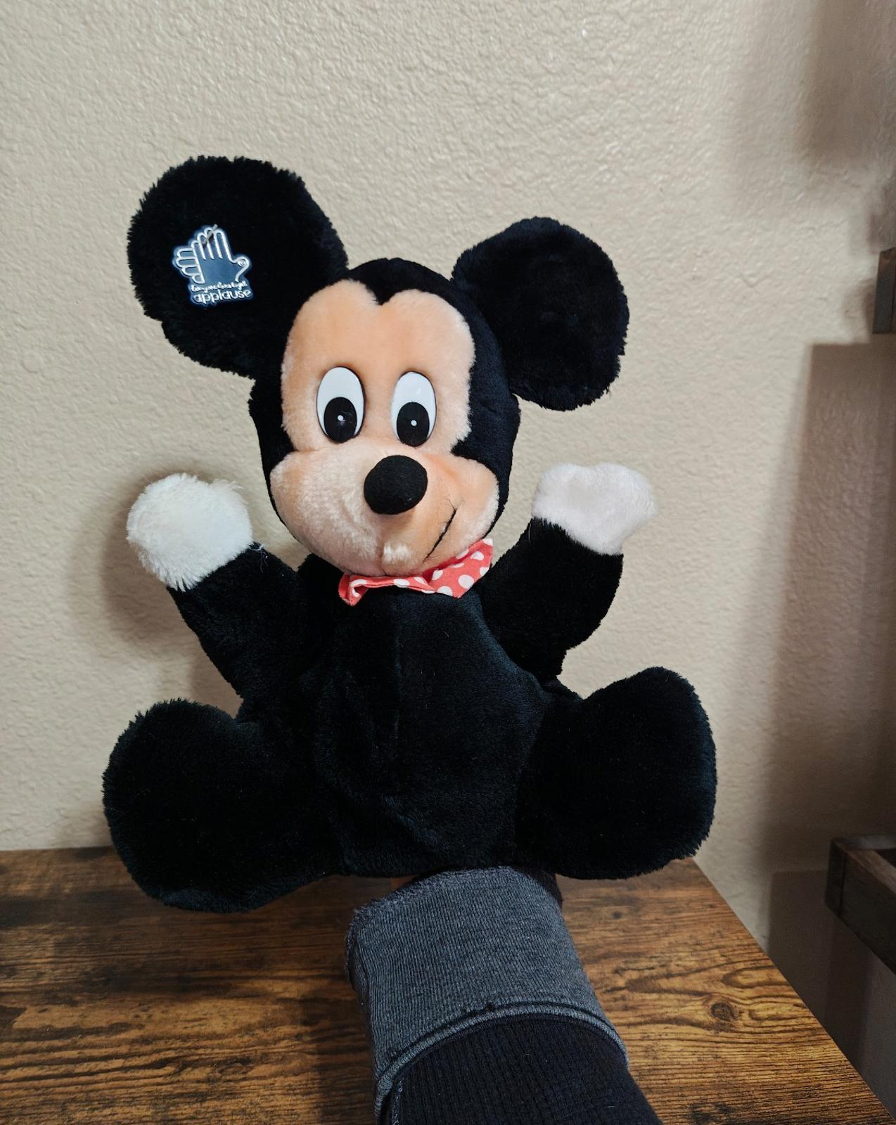 1980's Vintage Applause Mickey Mouse 12" Hand Puppet