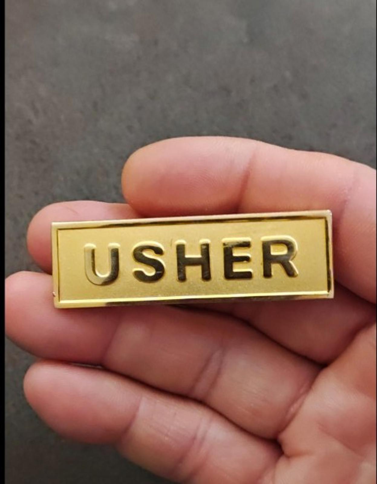 Swanson Christian Products Gold Tone Usher Badge Pin