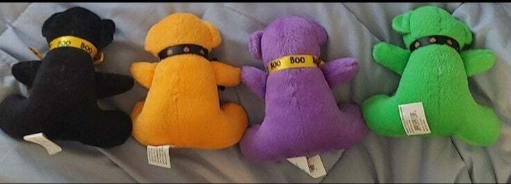 Halloween Stuffed Bears with Ribbons