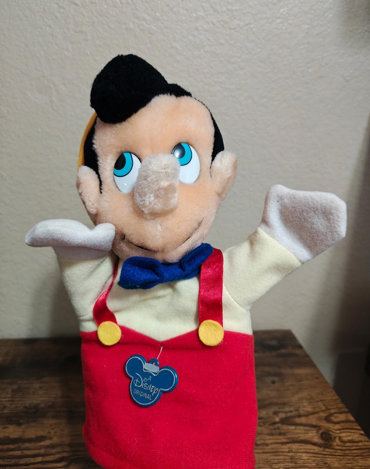 1980s Vintage Disney Pinocchio 12" Hand Puppet