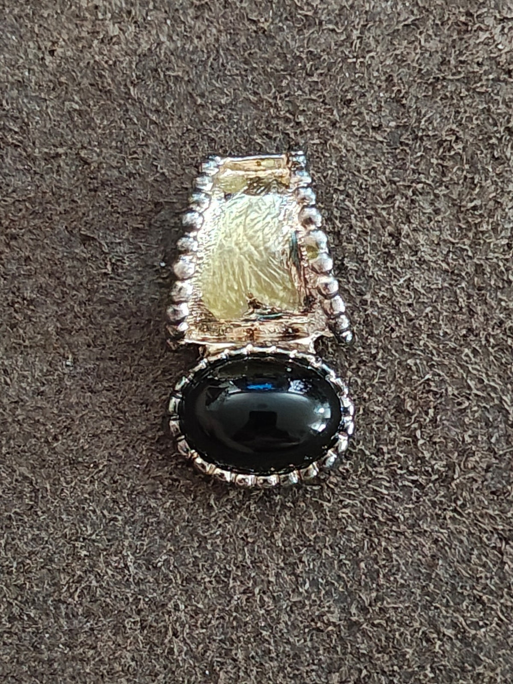 1990s Premier Designs "Mira" Two Tone Slide Pendant.