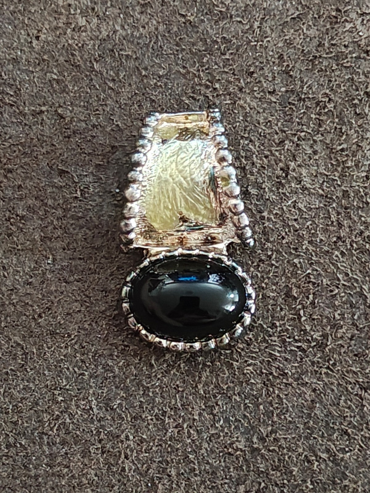 1990s Premier Designs "Mira" Two Tone Slide Pendant.