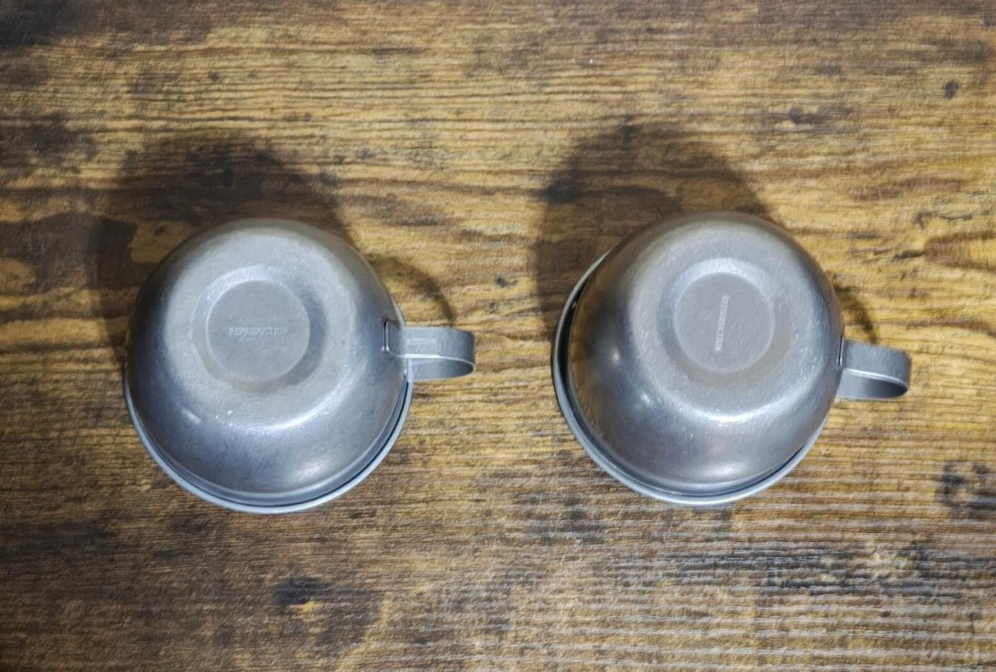 2 Replica USP Alcatraz Inmate Stainless Steel Drinking Cups/Mugs