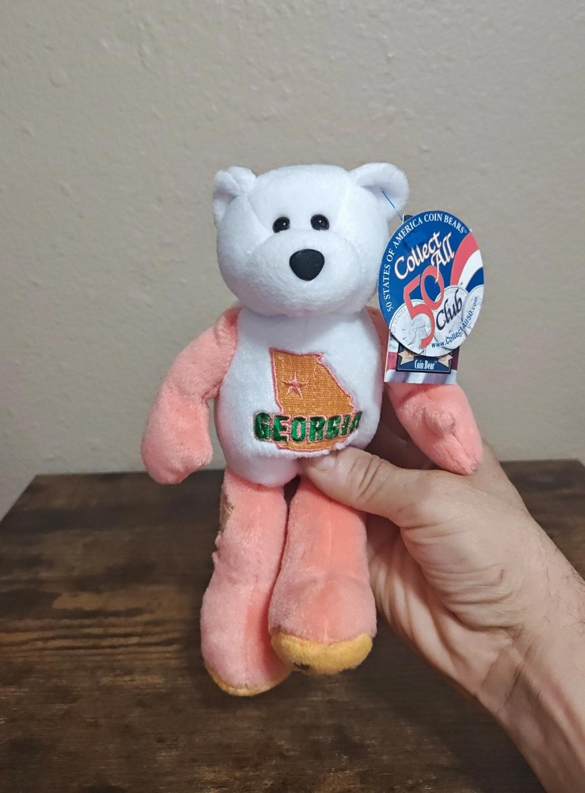 2001 Limited Treasures Georgia State Quarter Bear Collectible Plush