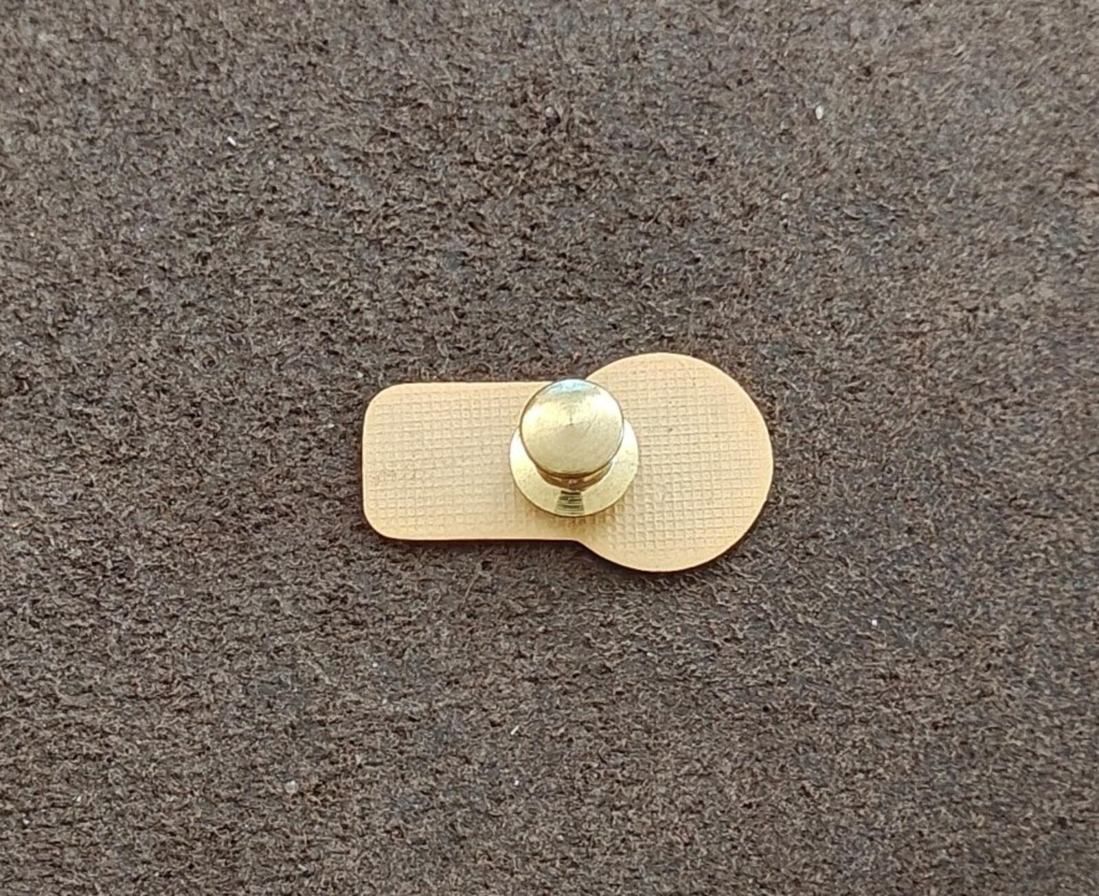 Beretta 475 Years enamel pin back, gold-tone post and clasp backing