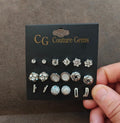 CG Couture Gems Multi Pair Earrings Set New On Card.