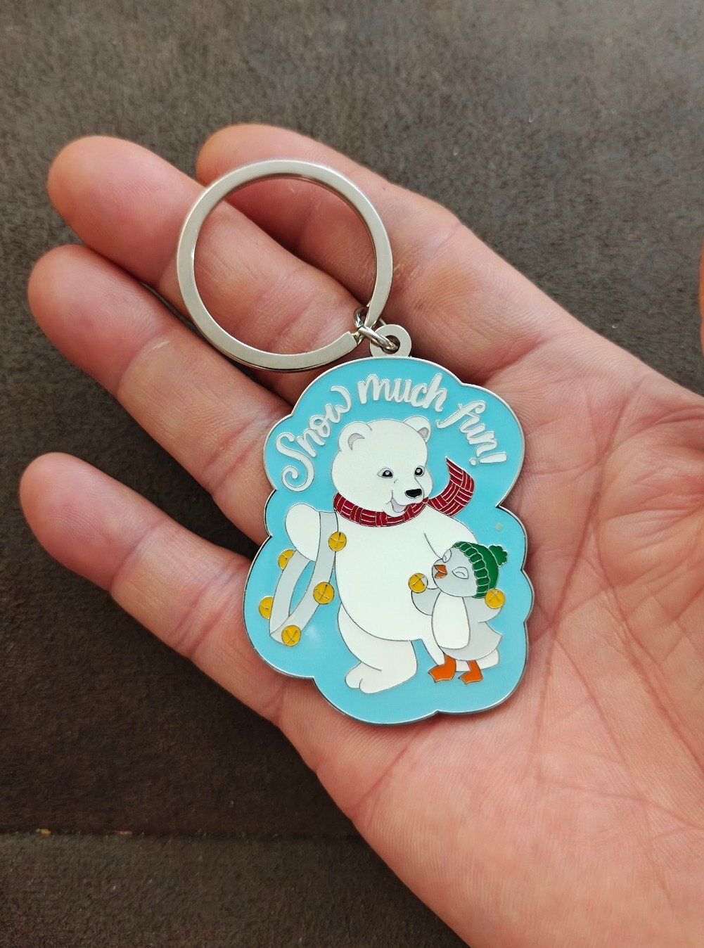 2022 Hallmark "Snow Much Fun" Silver Tone Enamel Pin