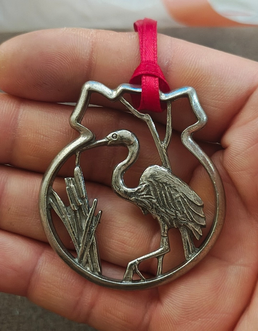 Salisbury Pewter Traditional Blue Heron Hanging Ornament
