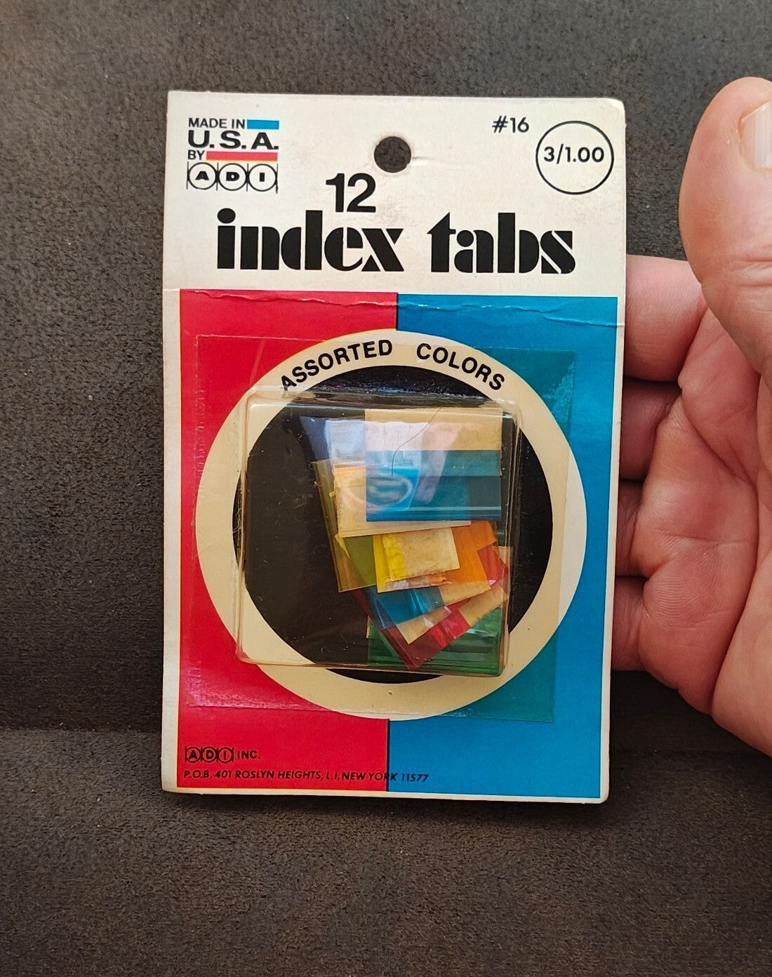 1970s Pack Of Self Adhesive Index Tabs With Title Inserts ( 12 Index Tabs) New