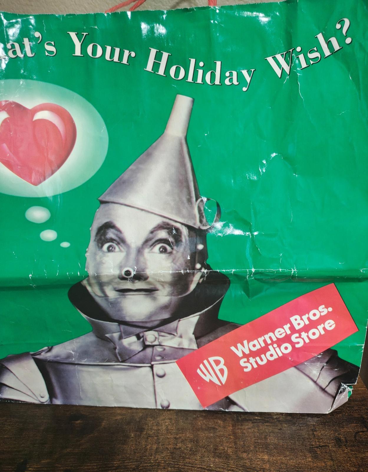 1998 Warner Brothers Studio Store Dorothy Wizard of Oz Paper Shopping Bag