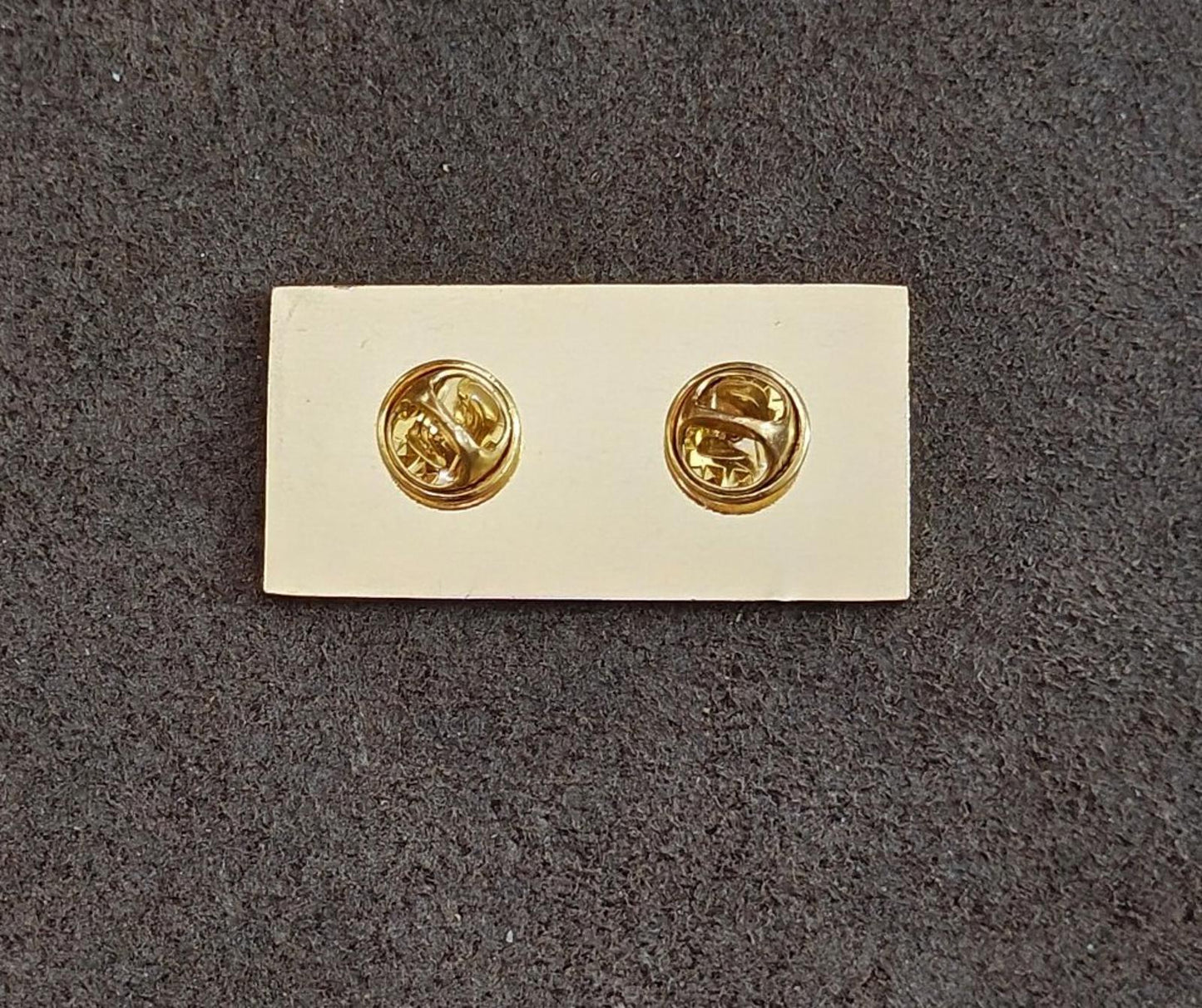 USO Gold Tone With Clear Rhinestones Red & Blue Enamel Pin