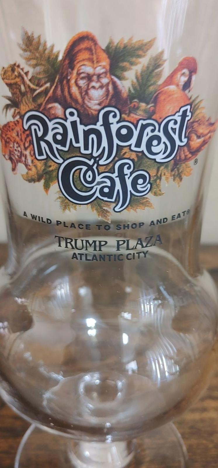 Cool Vintage Rainforest Cafe Atlantic City Trump Plaza Glass