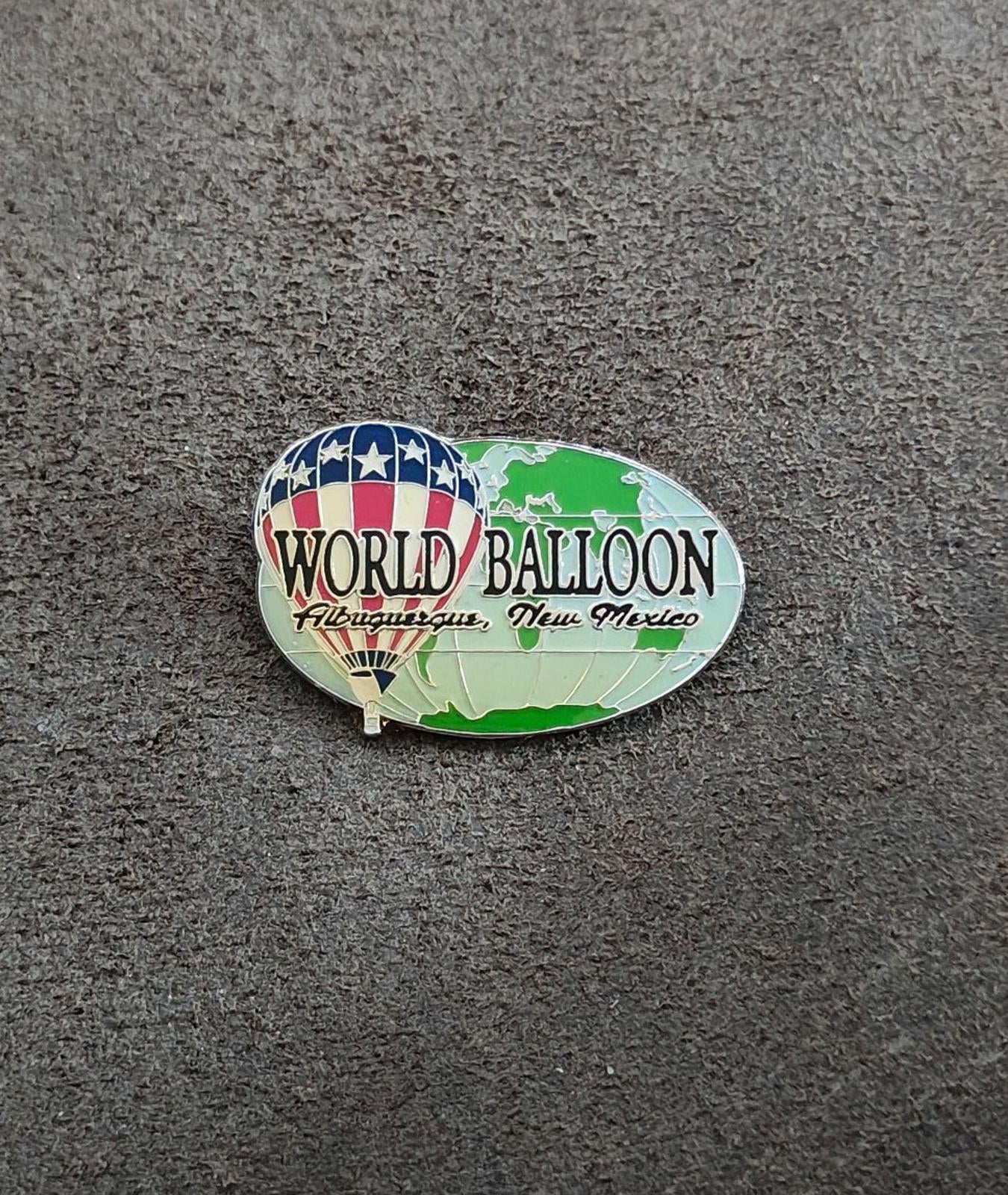 1990s World Balloon Albuquerque New Mexico Silver Tone Enamel Pin