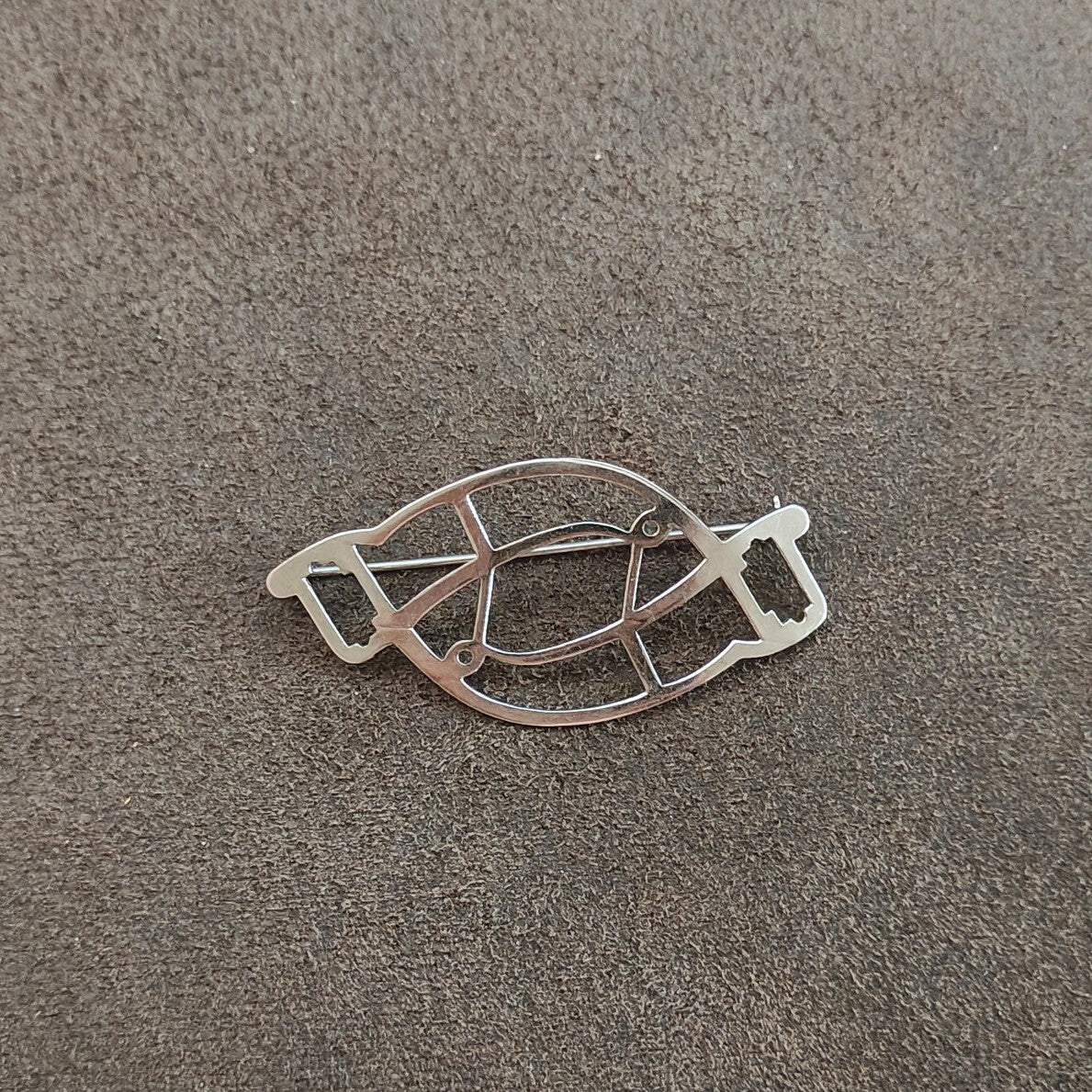 1930s Stamped Coro Duette Silver Tone Coro Duette Brooch Frame