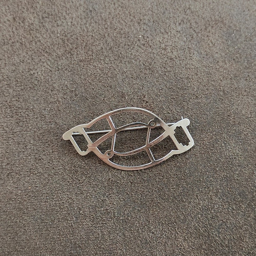 1930s Stamped Coro Duette Silver Tone Coro Duette Brooch Frame