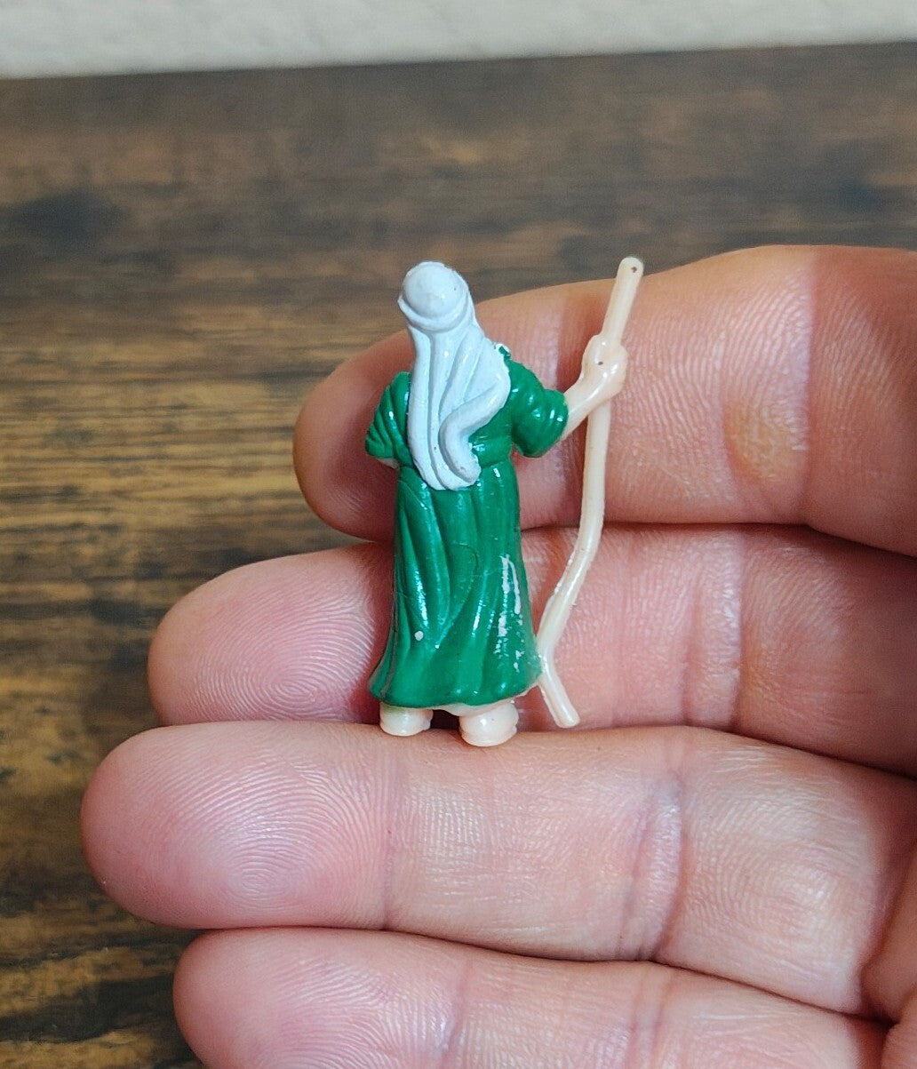 1950s Mrs. Noah Holding a Staff Rubber Figure/Figurine