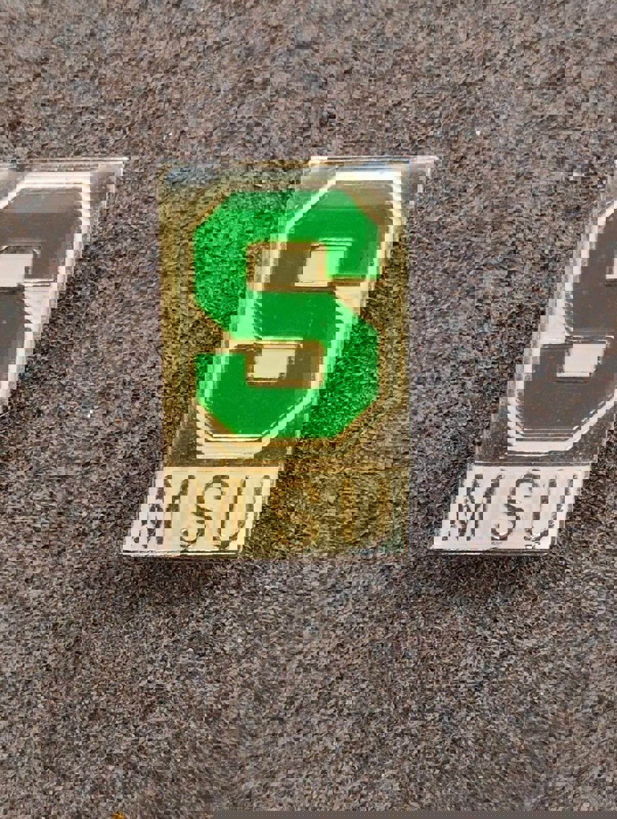 1990's Michigan State Spartans (MSU) Gold Tone Enamel Pin