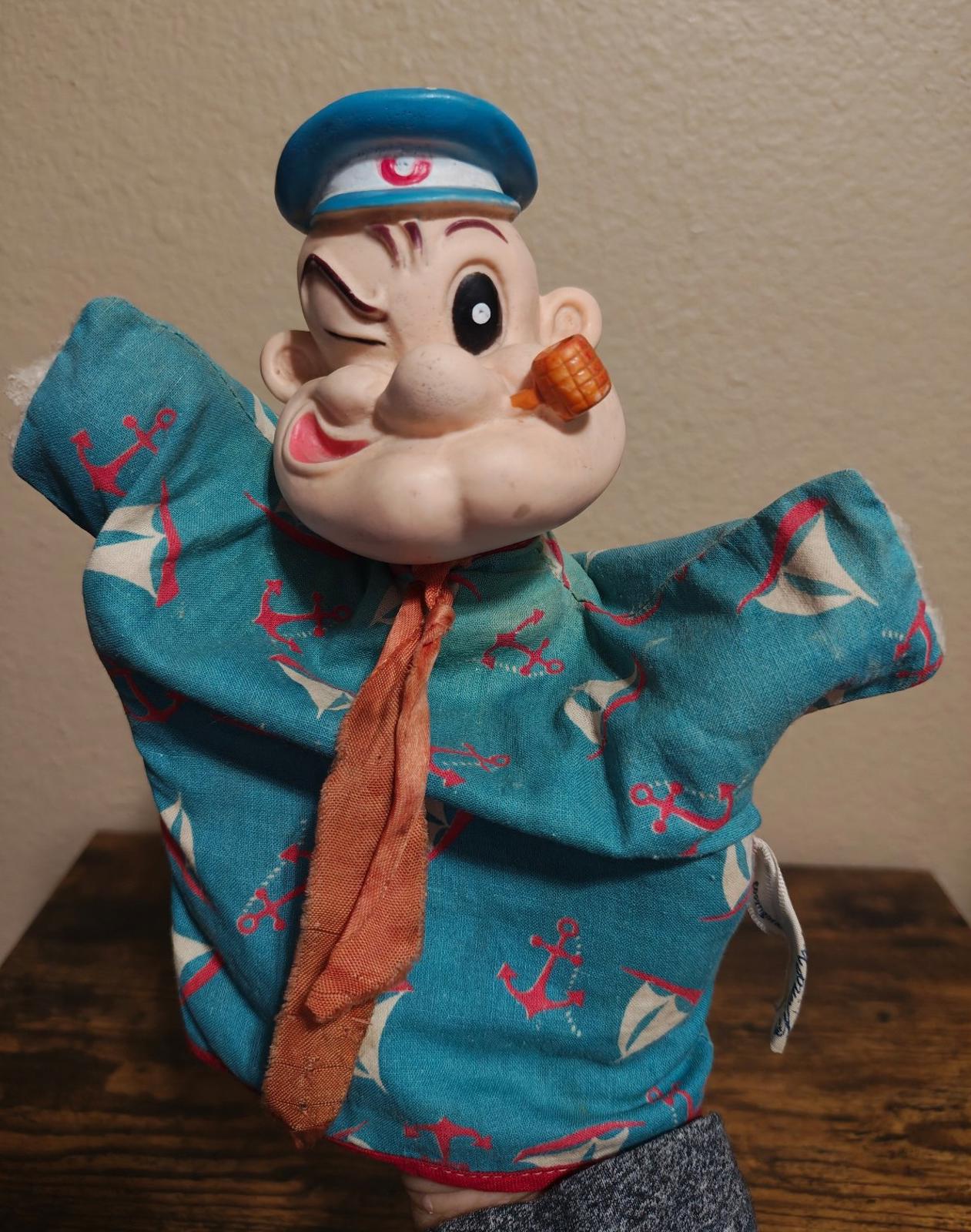 1950s Vintage Gund Manufacturing Co. Popeye the Sailor Hand Puppet