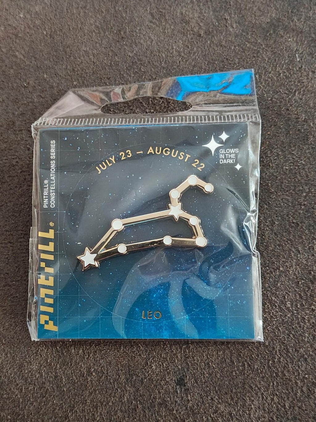 Pintrill Leo Constellation Gold Tone Glow In The Dark Pin