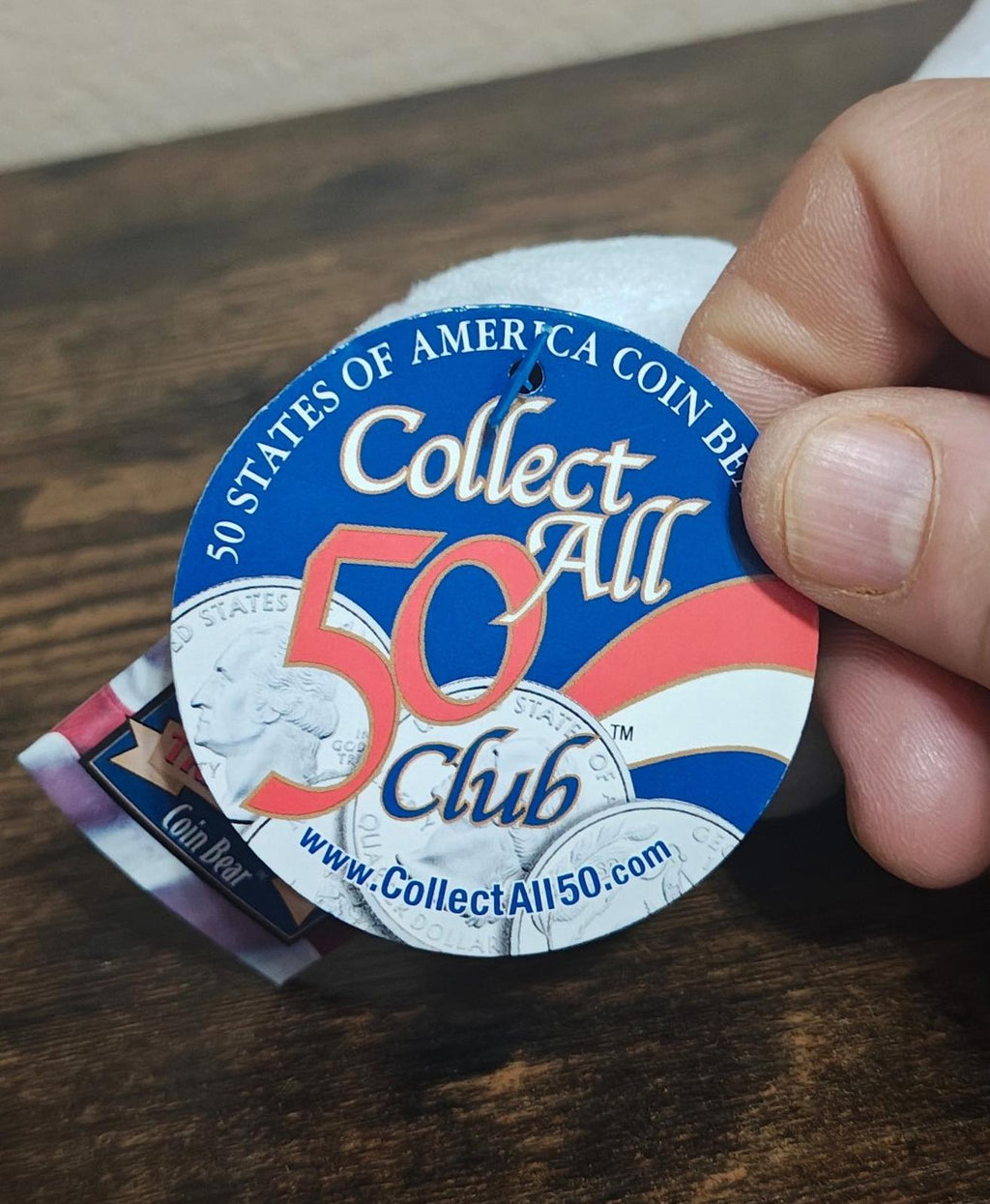 Collect All 50 Club tag with "States of America" and 50 logo