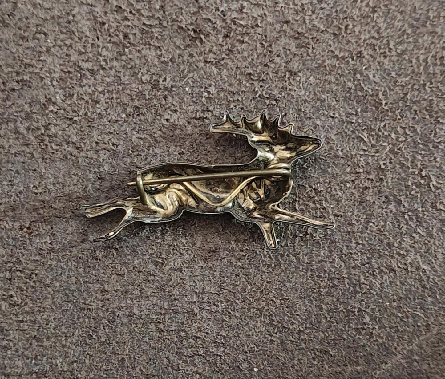 1960s Vintage Running Or Leaping Brass Deer Figurine