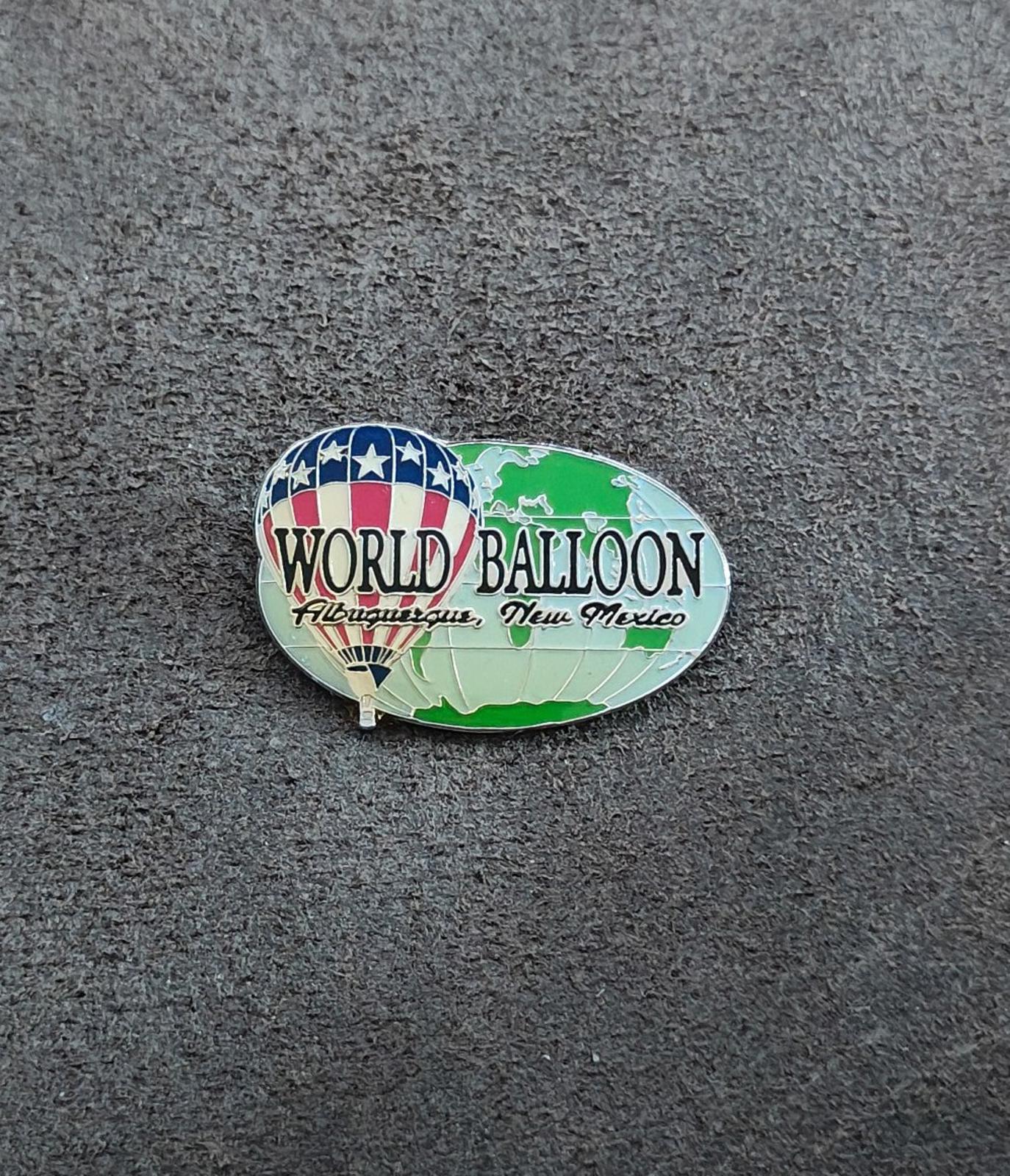 1990s World Balloon Albuquerque New Mexico Silver Tone Enamel Pin