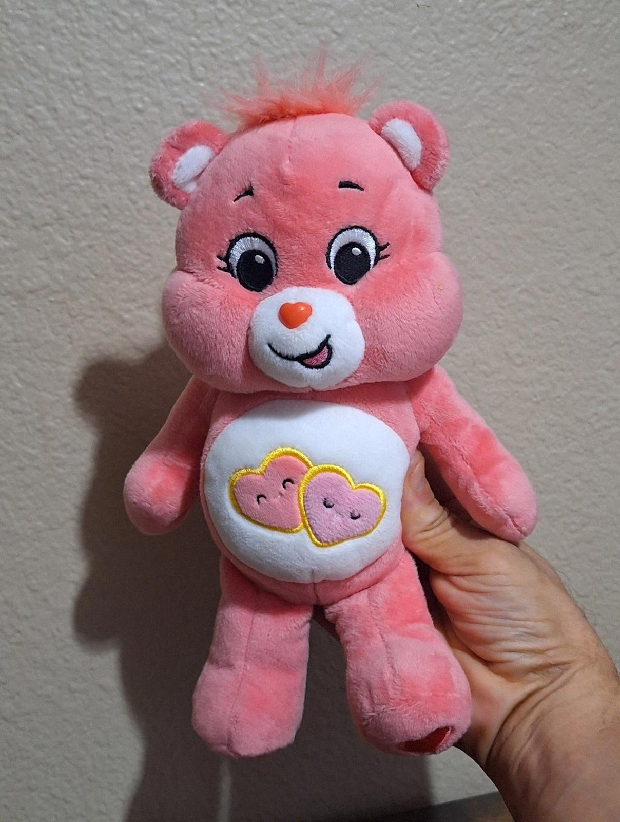 Adorable 2021 Care Bears 10" Love-A-Alot Bear Beanbag Plush.
