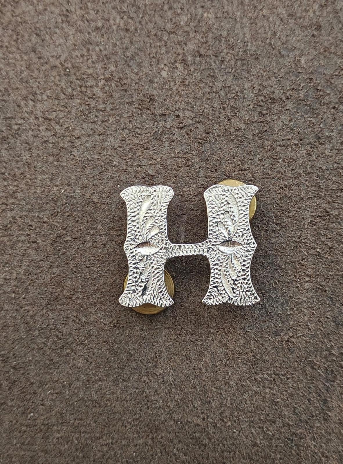 Alphabet Letter "H" Screwback Concho