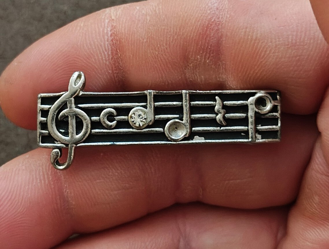 1950s/60s Swank Musical Notes Tie Bar/Tie Clip