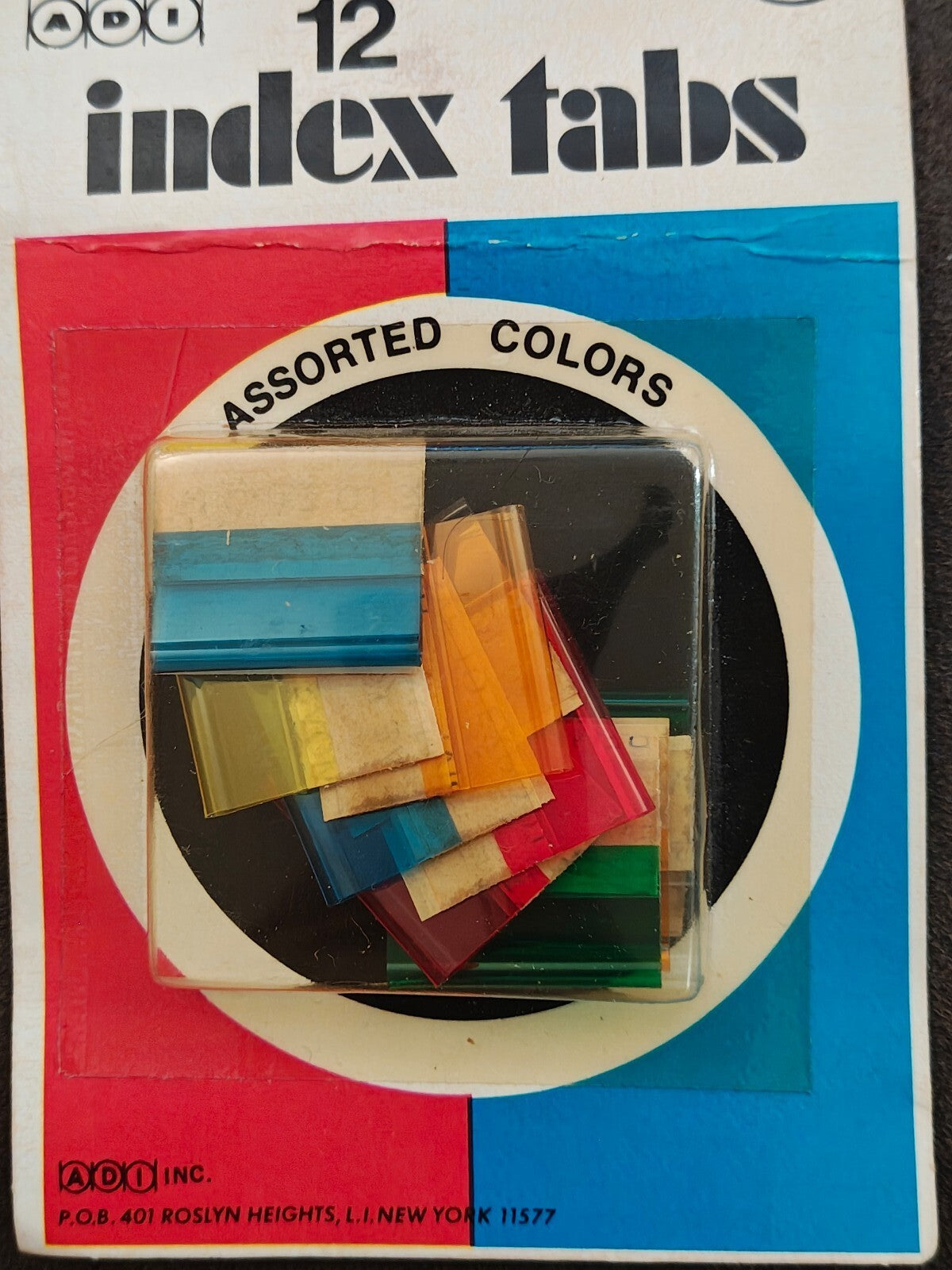 1970s Pack Of Self Adhesive Index Tabs With Title Inserts ( 12 Index Tabs) New