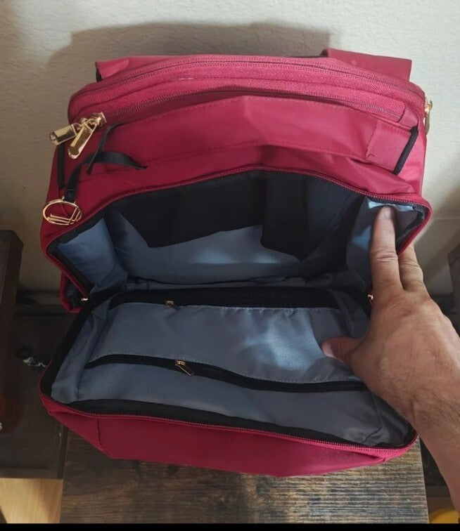 Loulu Red Canvas Backpack
