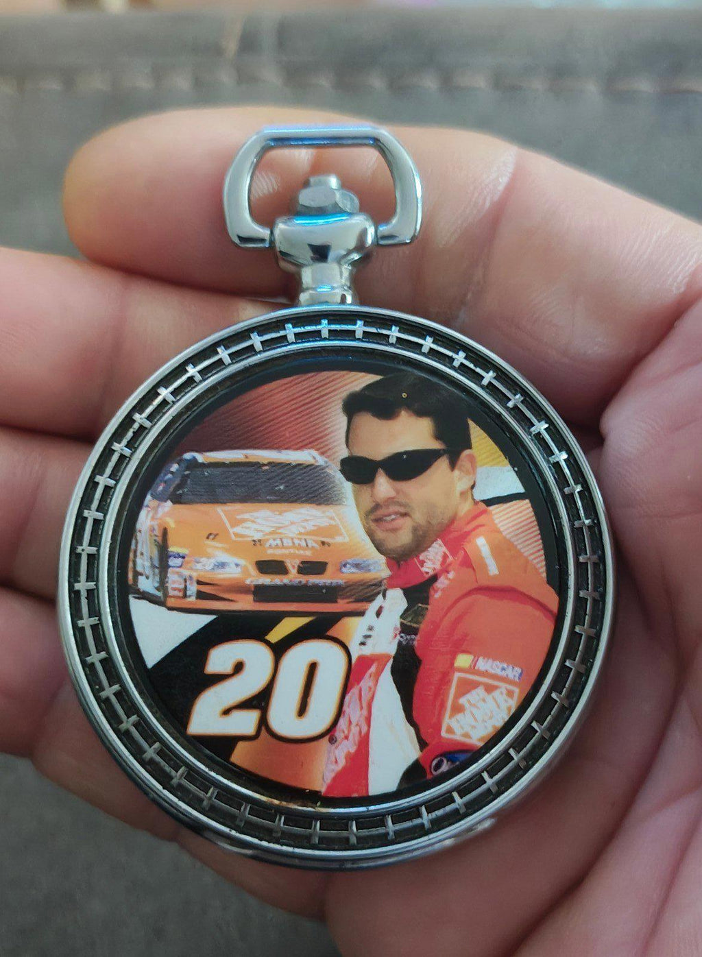 2000 Franklin Mint Tony Stewart #20 Home Depot NASCAR Pocket Watch